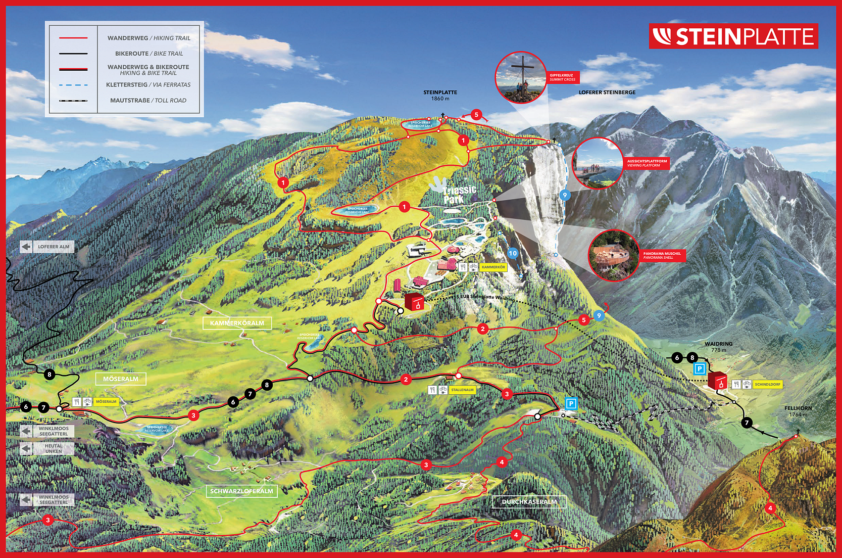 Steinplatte panorama map summer 2026