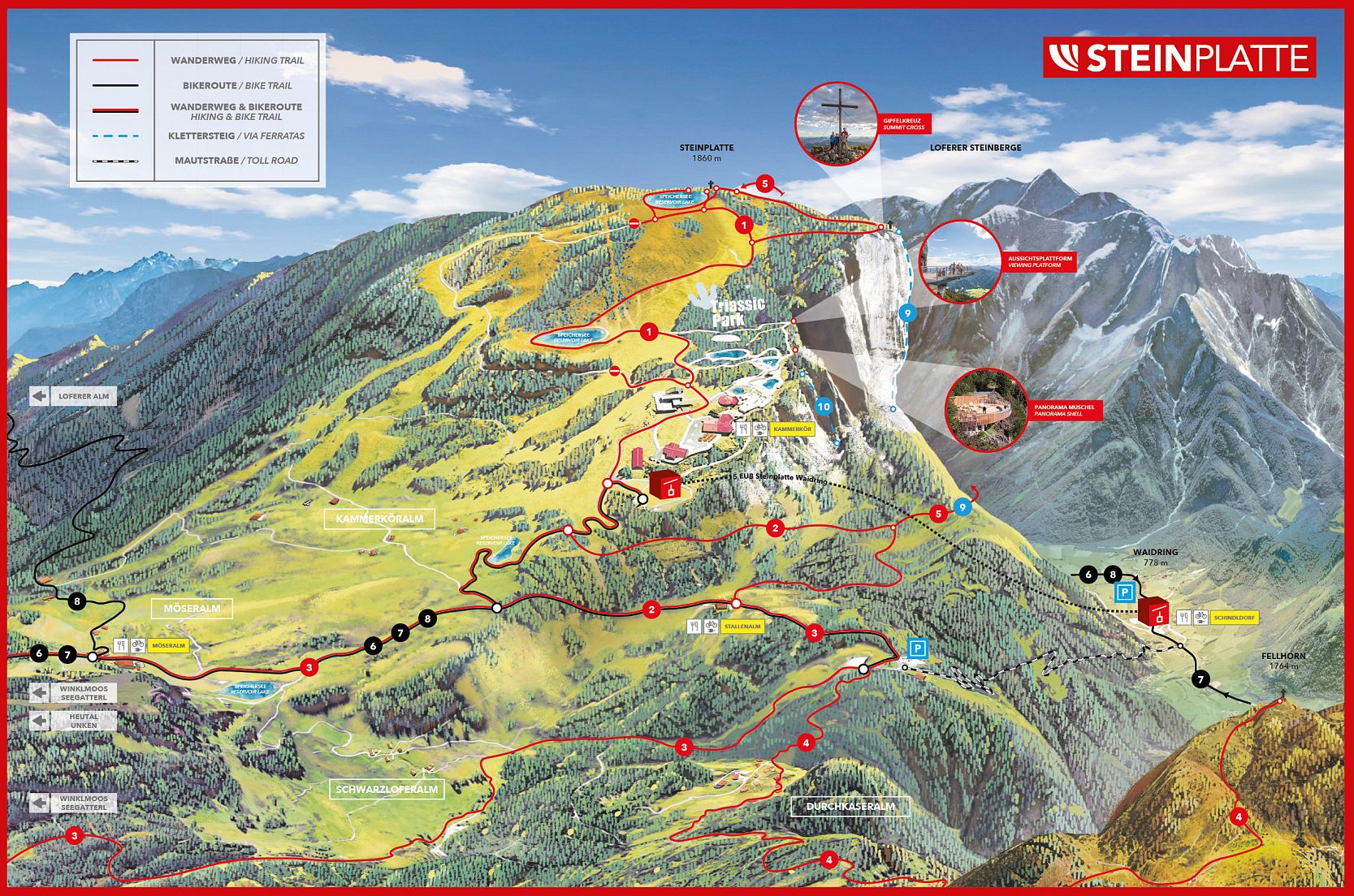 Steinplatte panorama board summer 2025