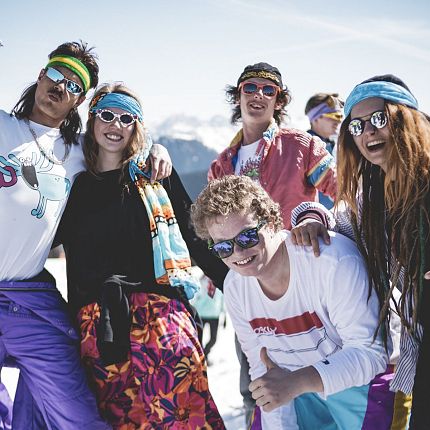 Feiern Snowpark Steinplatte