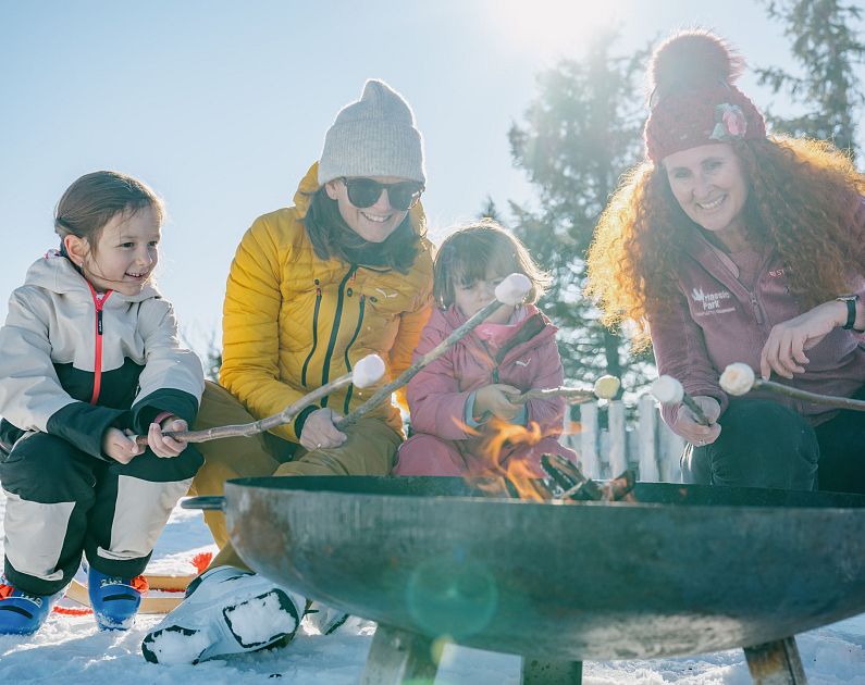 Marshmallowgrillen beim Triassic Park Steinplatte